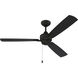 Moto 52 inch Flat Black with Flat Black/Greywood Blades Ceiling Fan