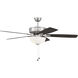 Pro Plus 211 52 inch Brushed Polished Nickel with Driftwood/Grey Walnut Blades Contractor Ceiling Fan in Driftwood / Grey Walnut