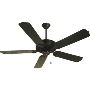 Porch Fan 52 inch Oiled Bronze with Outdoor Brown Blades Outdoor Ceiling Fan Kit in Light Kit Sold Separately, Outdoor Standard Brown