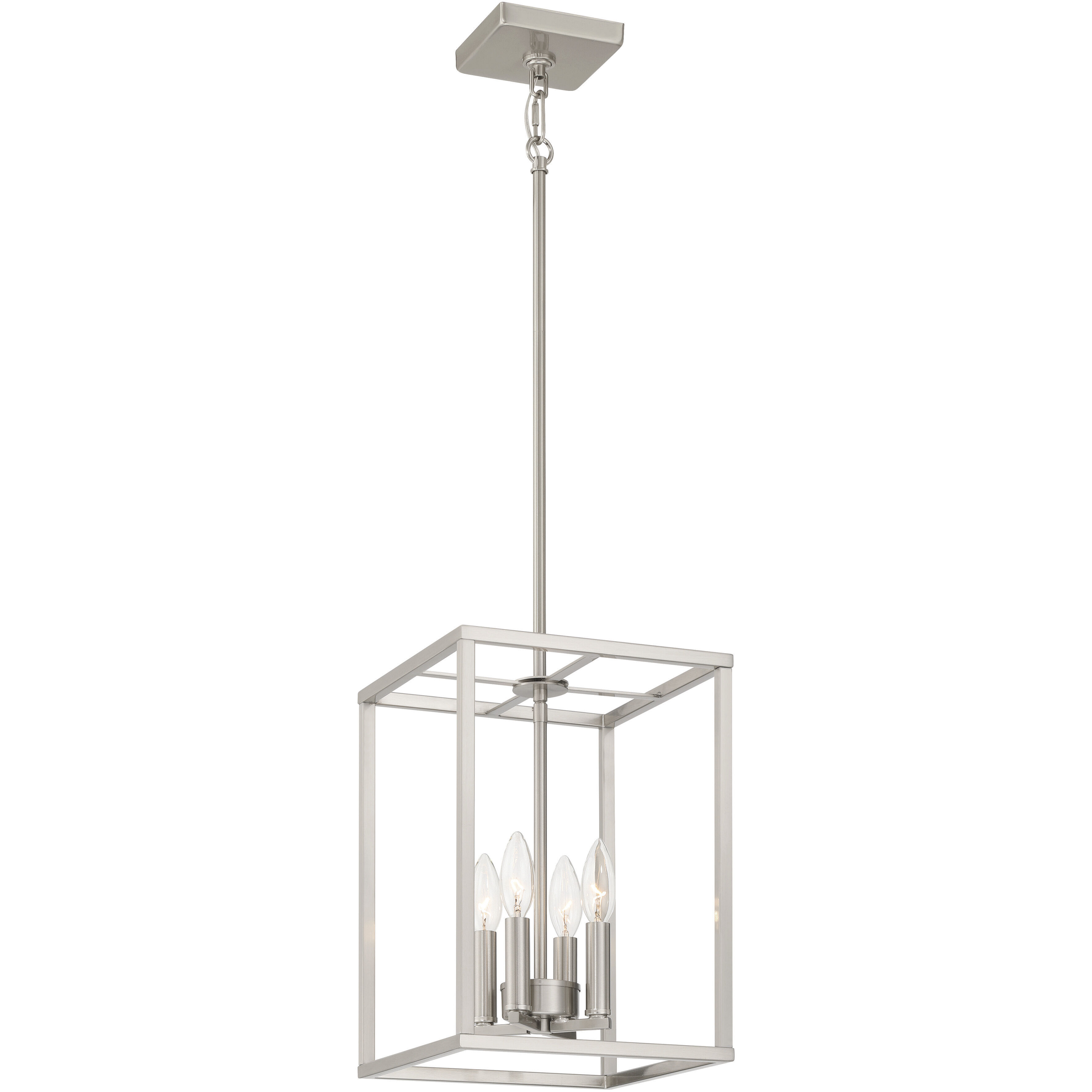 Signature 4 Light 10 inch Brushed Polished Nickel Foyer Light Ceiling Light