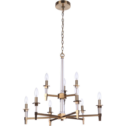 Tarryn 9 Light 30 inch Satin Brass Chandelier Ceiling Light