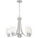 Neighborhood Bolden 5 Light 24 inch Brushed Polished Nickel Chandelier Ceiling Light in Clear Seeded, Neighborhood Collection