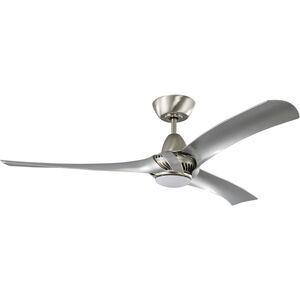 Genesis 52 inch Brushed Polished Nickel with Brushed Nickel/Brushed Nickel Blades Ceiling Fan