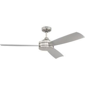 Neighborhood Inspo 54 inch Brushed Polished Nickel with Brushed Nickel Blades Ceiling Fan