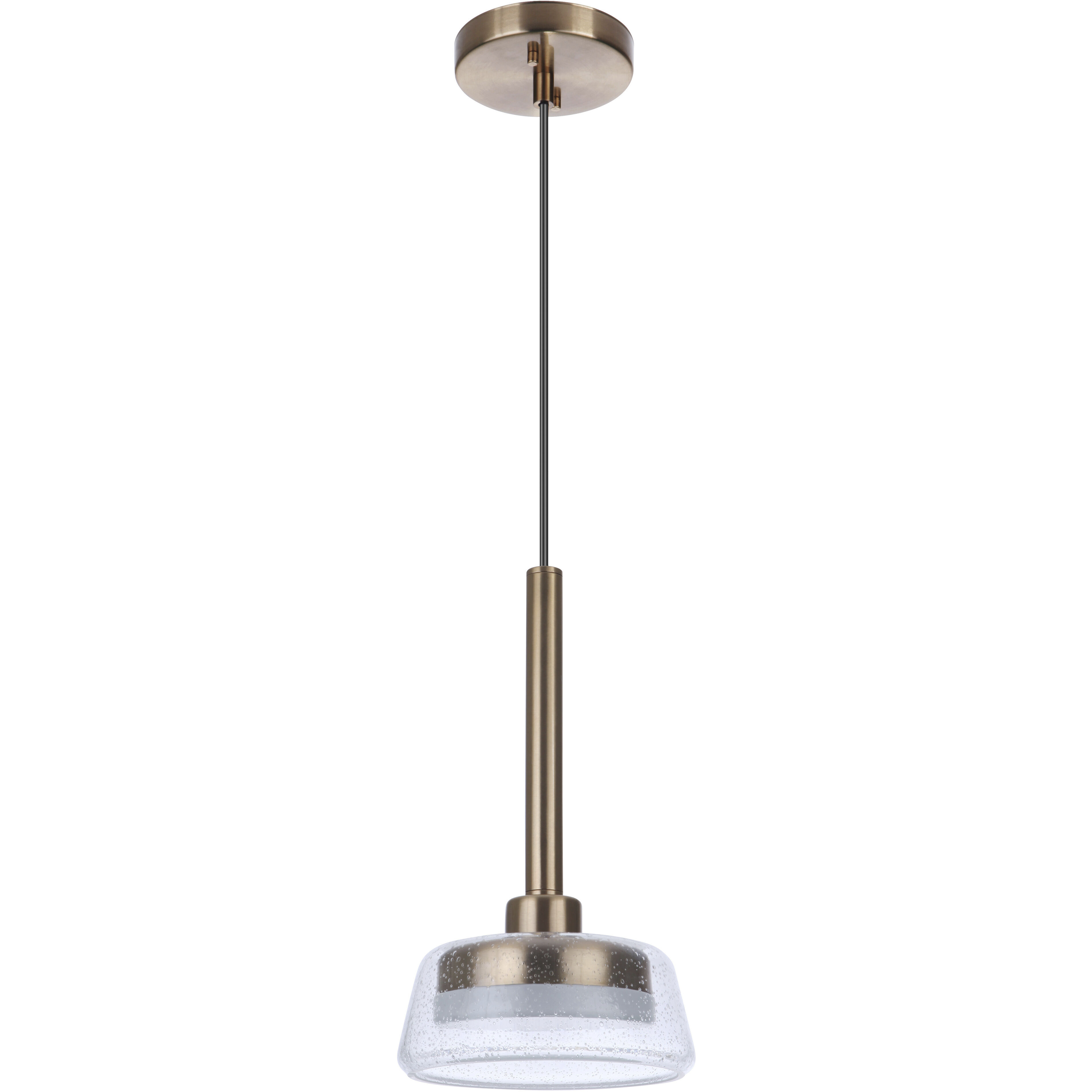 Centric LED 7.38 inch Satin Brass Pendant Ceiling Light