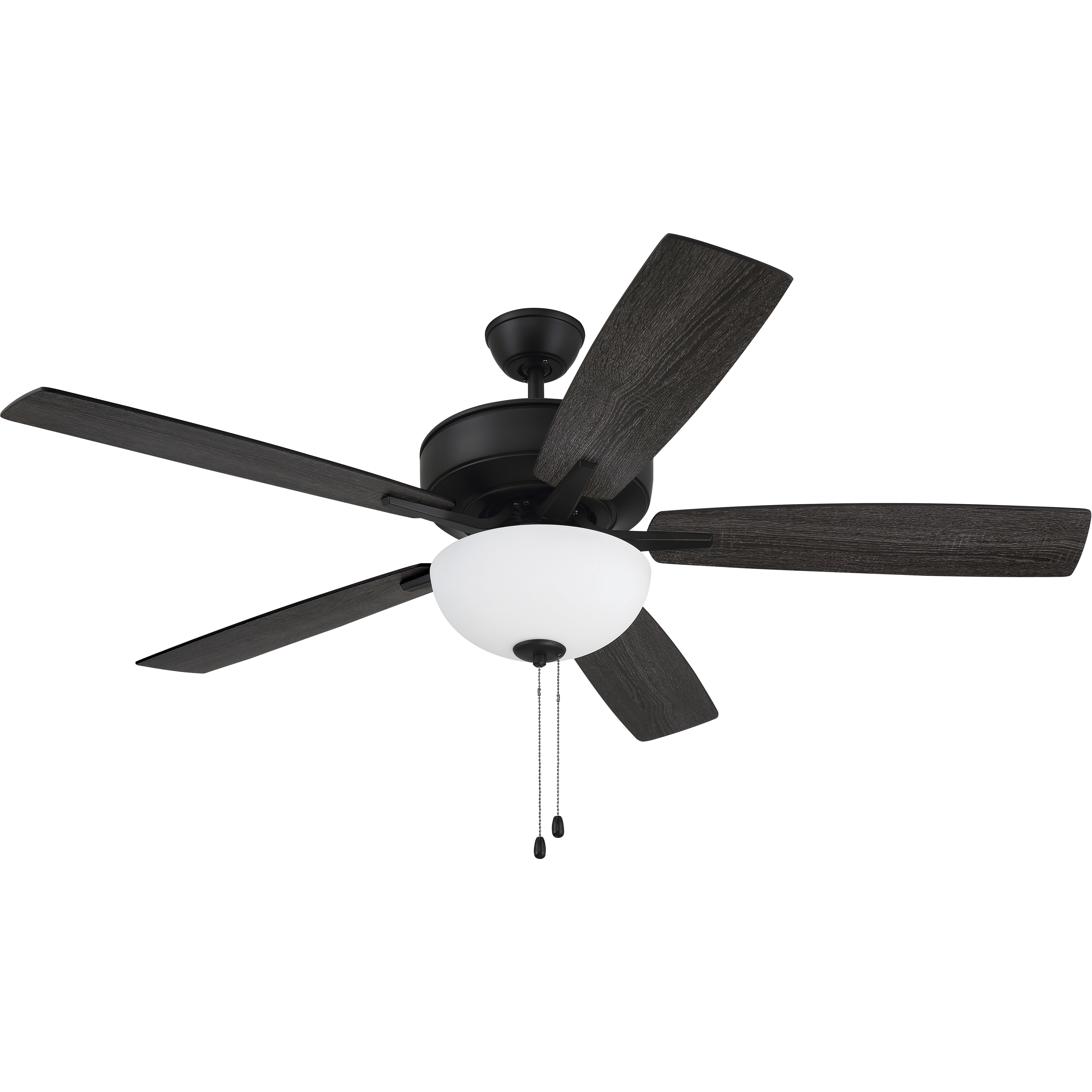 Pro Plus 211 52 inch Flat Black with Flat Black/Grey Wood Blades Contractor Ceiling Fan in Flat Black/Greywood
