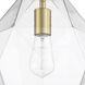 Avante Grand 1 Light 9 inch Flat Black/Satin Brass Pendant Ceiling Light