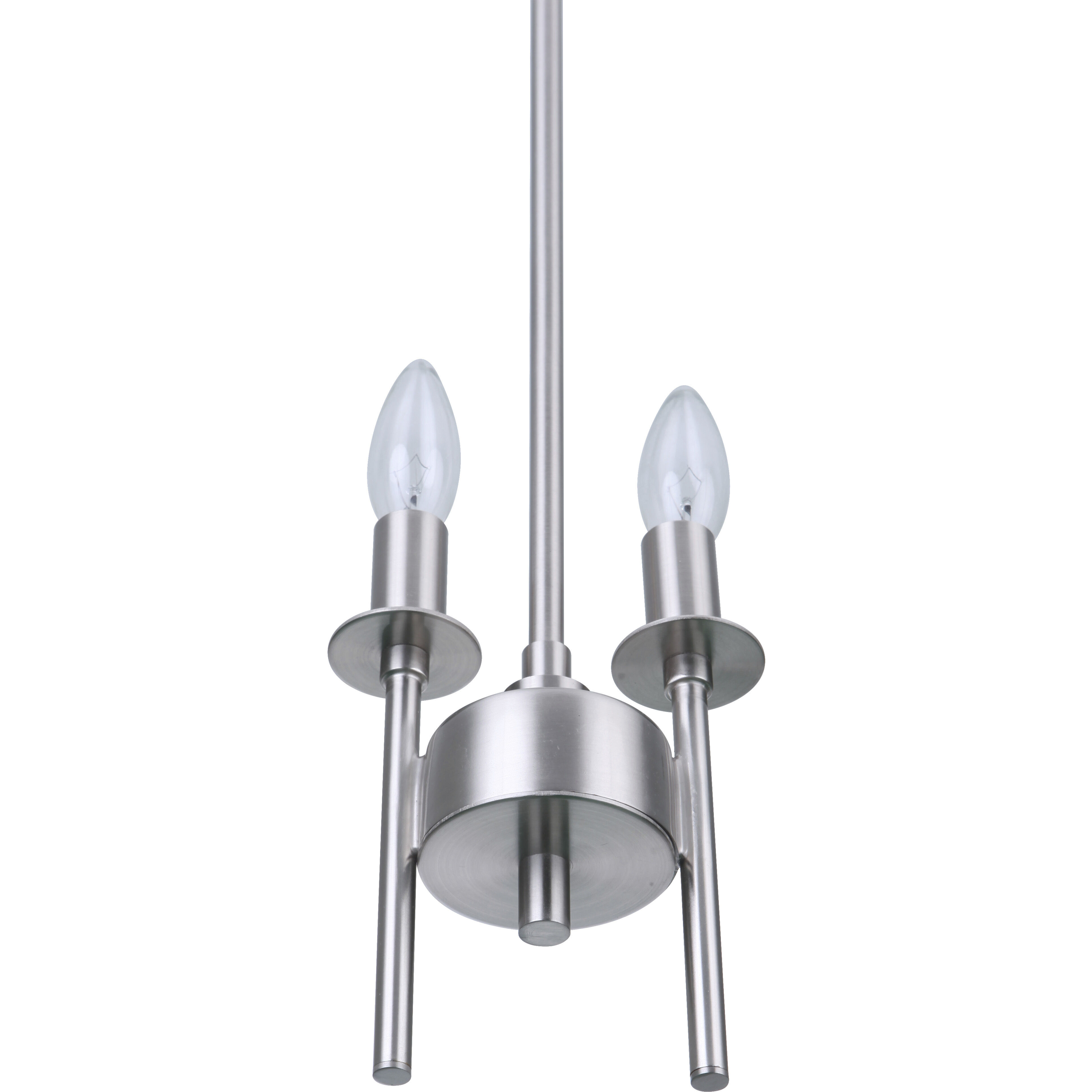 Larrson 2 Light 5.63 inch Brushed Polished Nickel Mini Pendant Ceiling Light