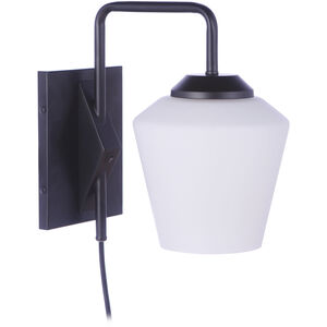 Rive 1 Light 7 inch Flat Black Plug-in Wall Sconce Wall Light