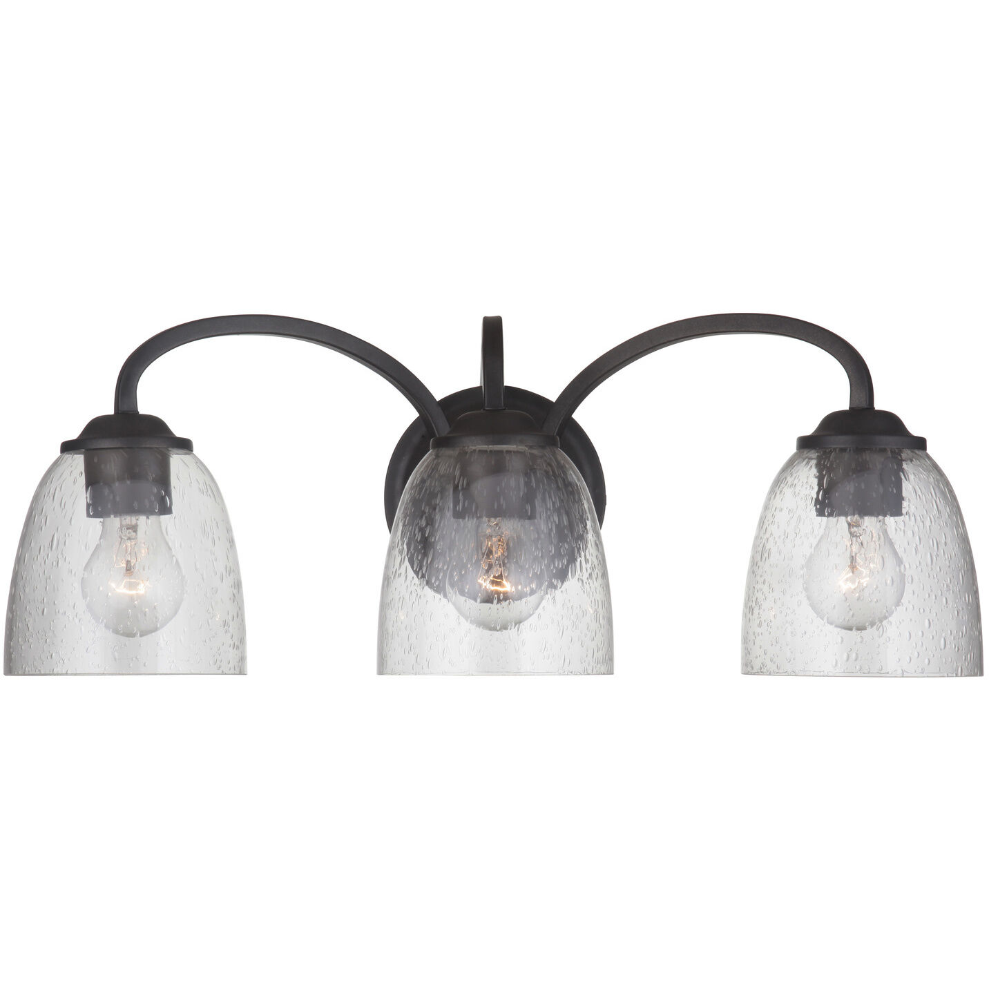 Neighborhood Serene 3 Light 23 inch Espresso Vanity Light Wall Light in Clear Seeded, Neighborhood Collection