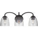 Neighborhood Serene 3 Light 23 inch Espresso Vanity Light Wall Light in Clear Seeded, Neighborhood Collection