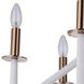 The Reserve LED 26.63 inch Matte White/Satin Brass Chandelier Ceiling Light