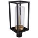 Neo 1 Light 17 inch Midnight / Satin Brass Outdoor Post Light