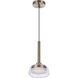Centric LED 7 inch Satin Brass Pendant Ceiling Light