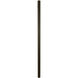 Fluted 84 inch Textured Black Outdoor Direct Burial Pole, Fluted