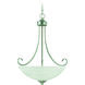 Raleigh 3 Light 20.25 inch Satin Nickel Pendant Ceiling Light in Faux Alabaster Glass