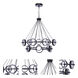 Context LED 36 inch Flat Black Chandelier Ceiling Light