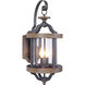 Ashwood 2 Light 26 inch Textured Black/Whiskey Barrel Outdoor Wall Mount, Large