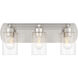 Hendrix 3 Light 20.5 inch Brushed Polished Nickel Vanity Light Wall Light
