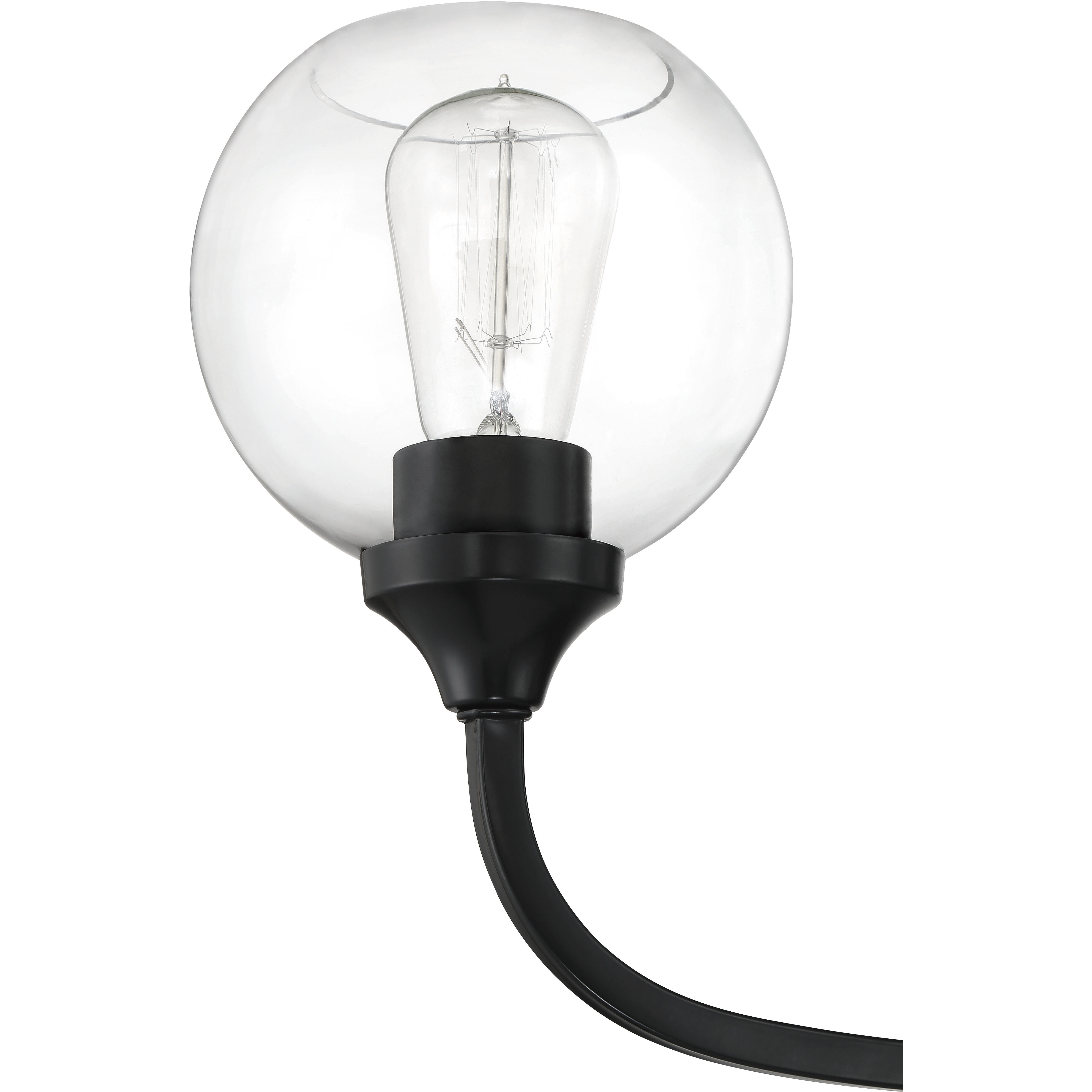 Glenda 3 Light 20 inch Flat Black Chandelier Ceiling Light