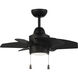 Propel II 24 inch Flat Black with Flat Black/Flat Black Blades Ceiling Fan