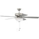 Pro Plus 211 52 inch Brushed Polished Nickel with Brushed Nickel/Greywood Blades Ceiling Fan, Blades Included