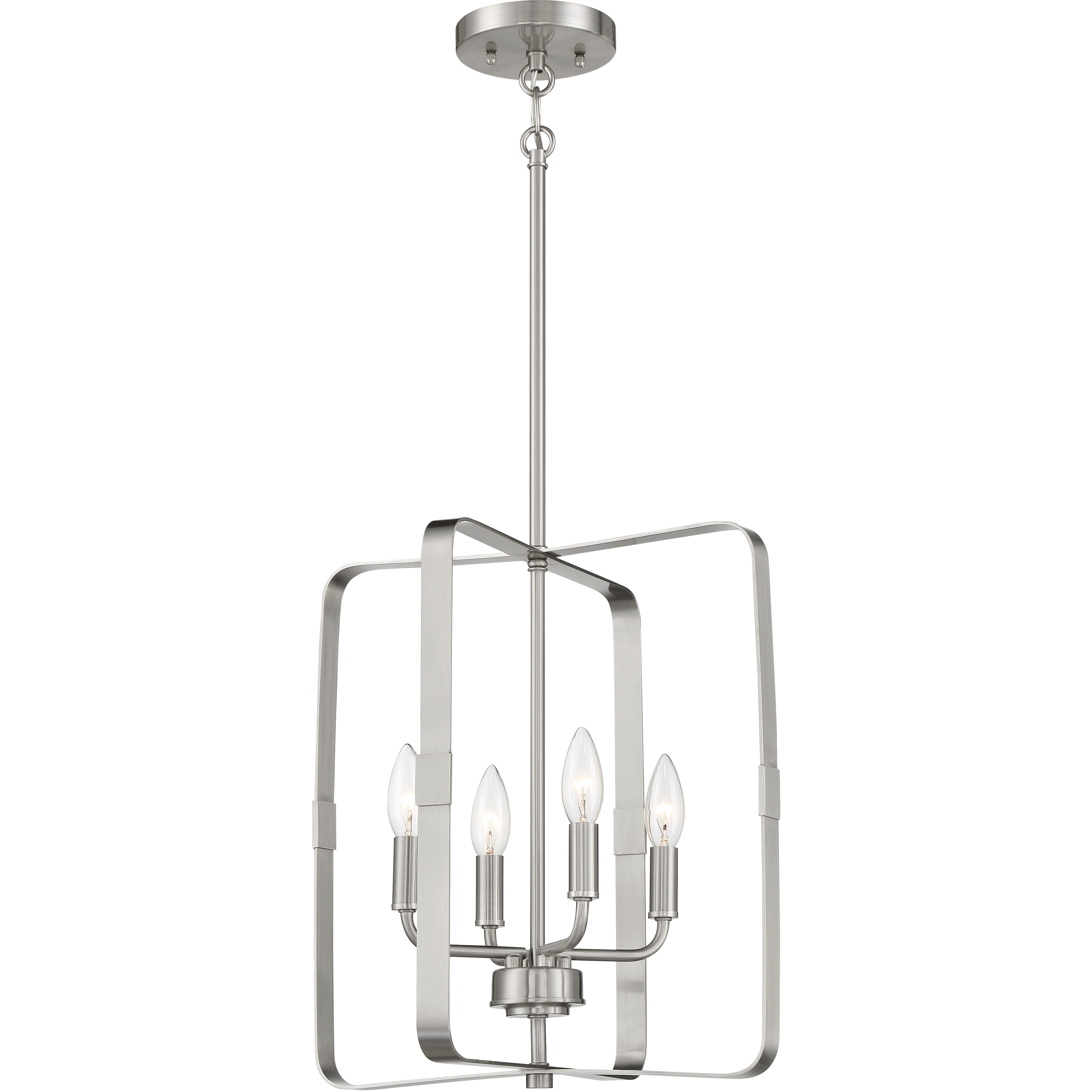 Stowe 4 Light 15 inch Brushed Polished Nickel Foyer Light Ceiling Light