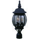 French Style 3 Light 22 inch Textured Black Outdoor Post Mount in Textured Matte Black, Medium