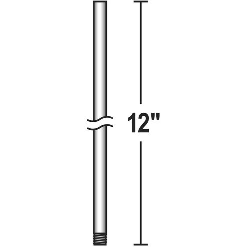 Signature Satin Brass Fan Downrod in 12 in.