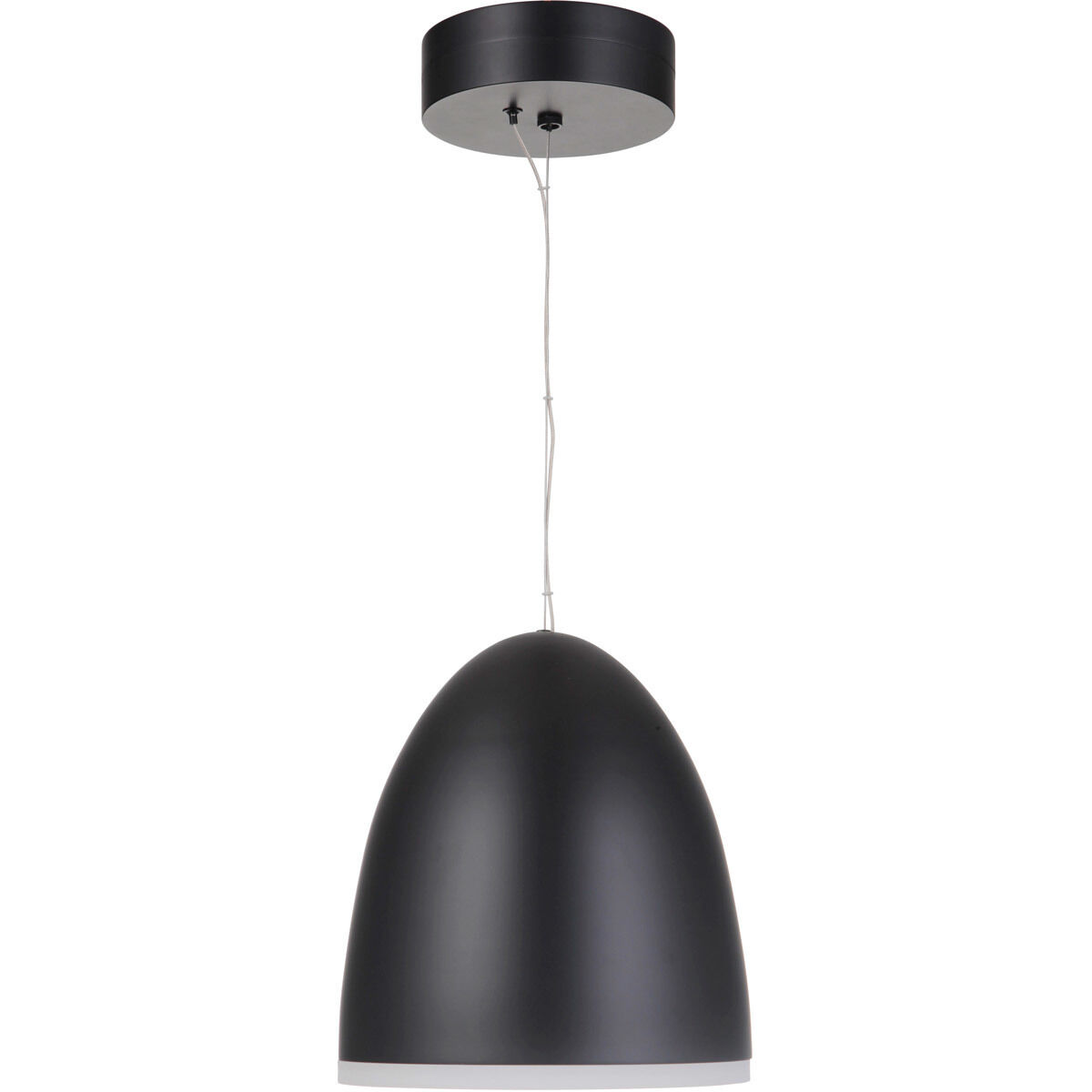 Studio LED 11.8 inch Flat Black Dome Pendant Ceiling Light