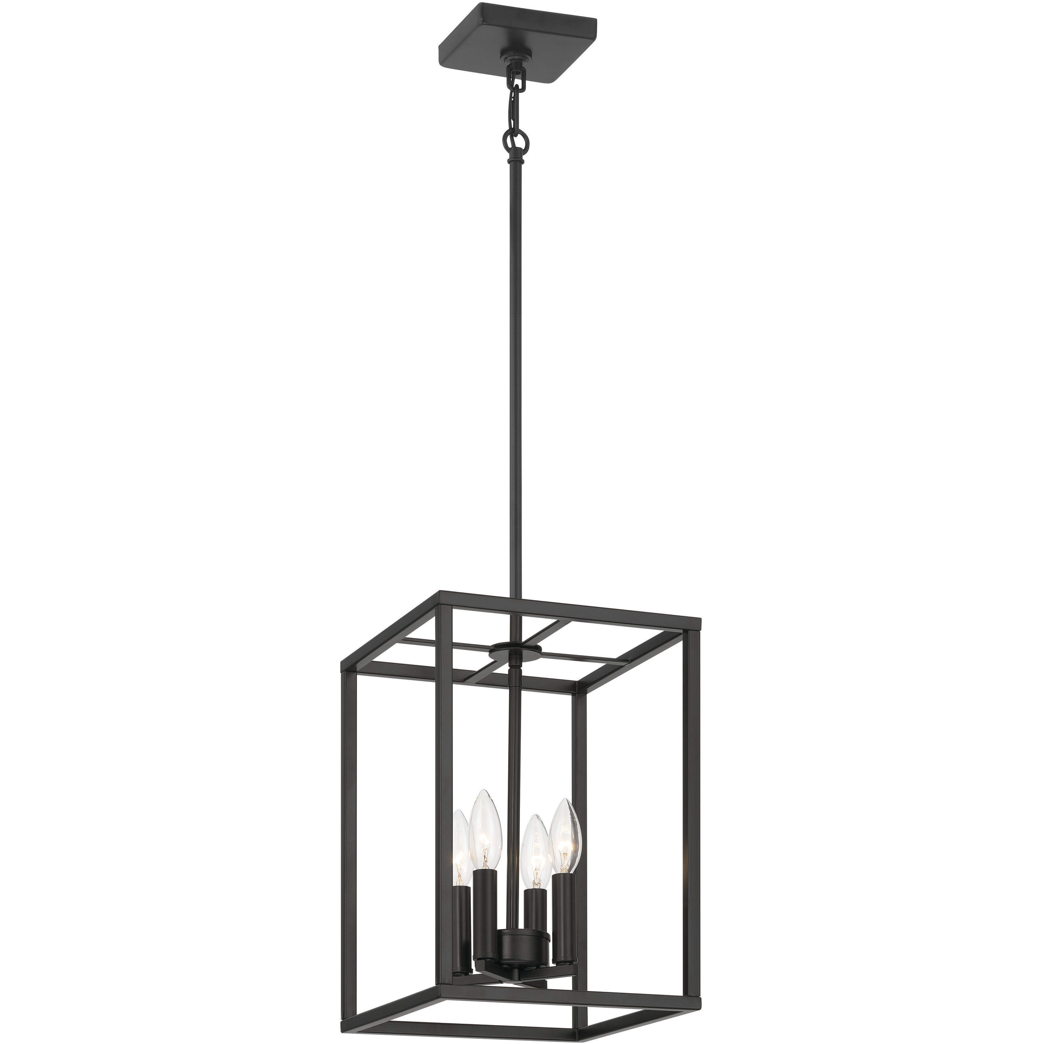 Signature 4 Light 10 inch Flat Black Foyer Light Ceiling Light