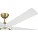 Frye 52 inch Satin Brass and White with White Blades Indoor Ceiling Fan