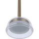 Centric LED 7.38 inch Satin Brass Pendant Ceiling Light