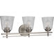 Neighborhood Drake 3 Light 24 inch Brushed Polished Nickel Vanity Light Wall Light, Neighborhood Collection