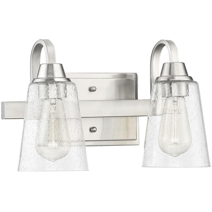 Neighborhood Grace 2 Light 14 inch Brushed Polished Nickel Vanity Light Wall Light, Neighborhood Collection