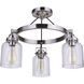 Foxwood 3 Light 22 inch Brushed Polished Nickel Semi Flush Ceiling Light
