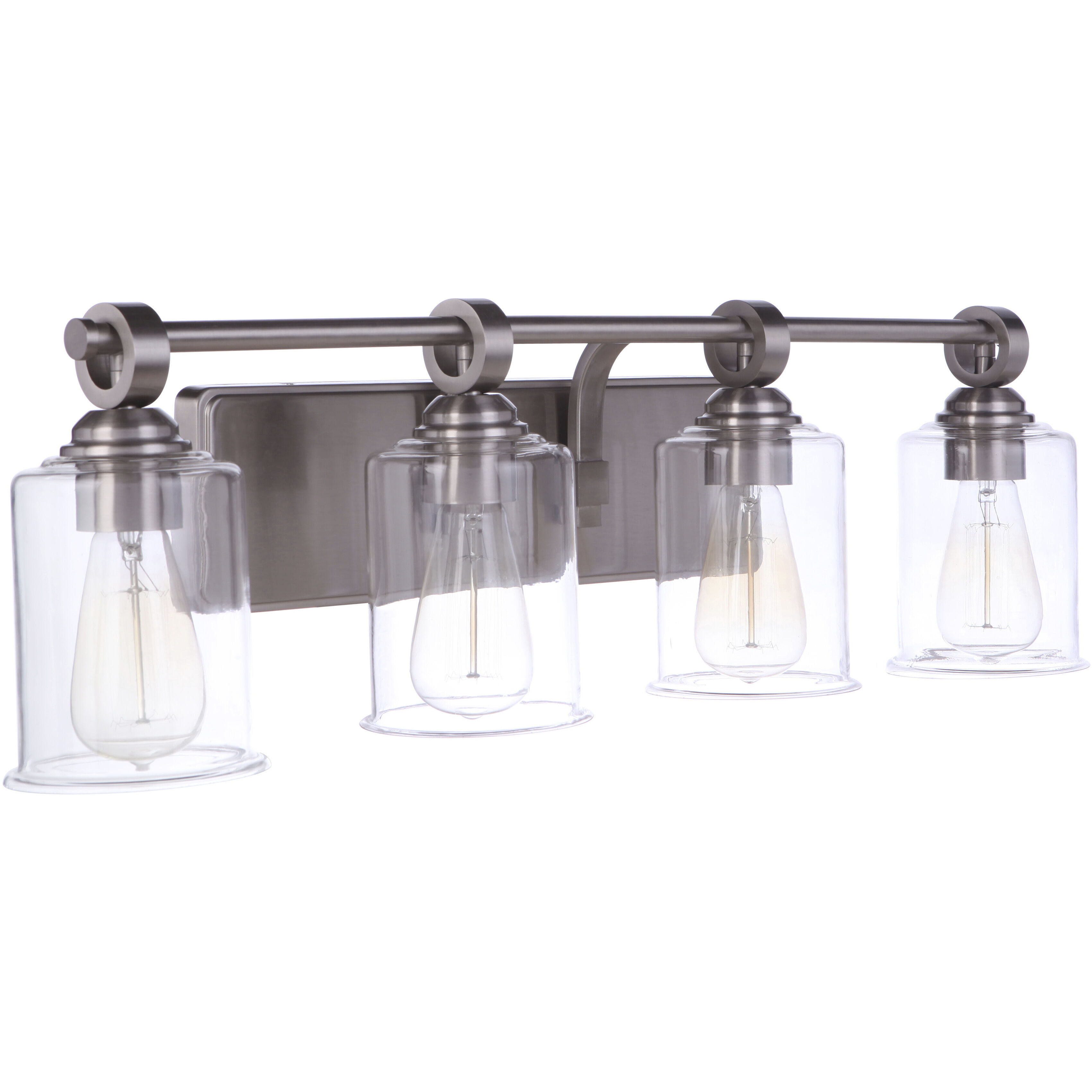 Romero 4 Light 30 inch Brushed Polished Nickel Vanity Light Wall Light