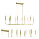 Traci 10 Light 13 inch Satin Brass Island Light Ceiling Light