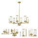 Whittley 6 Light 29.75 inch Satin Brass Chandelier Ceiling Light
