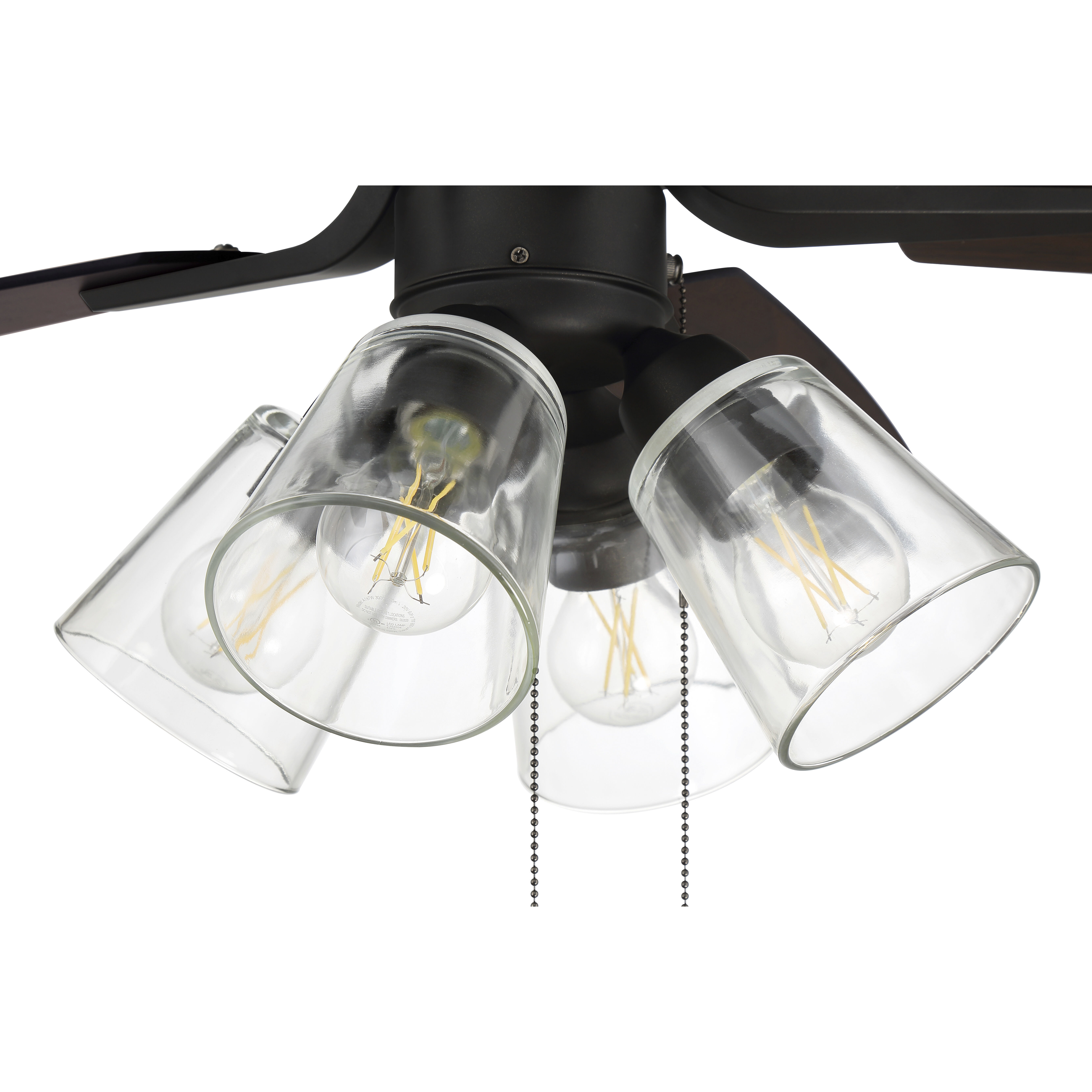 Pro Plus 104 52 inch Espresso with Espresso/Walnut Blades Contractor Ceiling Fan