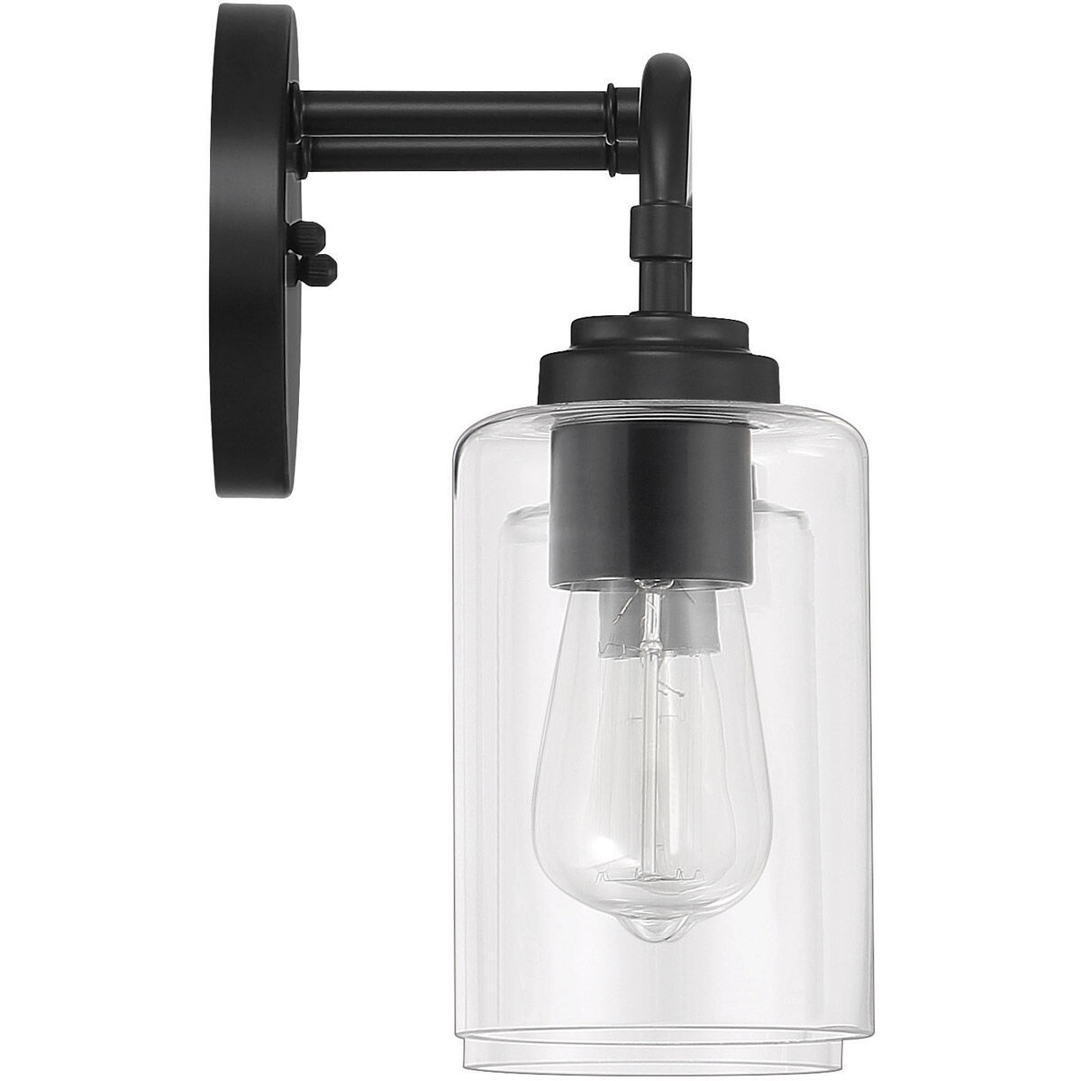 Stowe 2 Light 15 inch Flat Black Vanity Light Wall Light