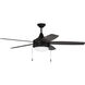 Phaze 52 inch Flat Black Ceiling Fan in Greywood/Flat Black