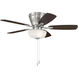 Wheeler 42 inch Brushed Polished Nickel with Driftwood/Walnut Blades Fan