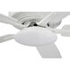 Pro Plus 112 52 inch White with White/Washed Oak Blades Contractor Ceiling Fan, Slim