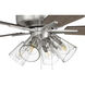 Super Pro 104 60 inch Brushed Polished Nickel with Driftwood/Grey Walnut Blades Contractor Ceiling Fan