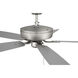 Pro Plus 52 inch Brushed Satin Nickel with Brushed Nickel/Greywood Blades Contractor Ceiling Fan