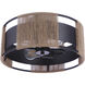 Kensey 2 Light 14.13 inch Flat Black Semi Flush Ceiling Light