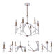 The Reserve LED 26.63 inch Matte White/Satin Brass Chandelier Ceiling Light