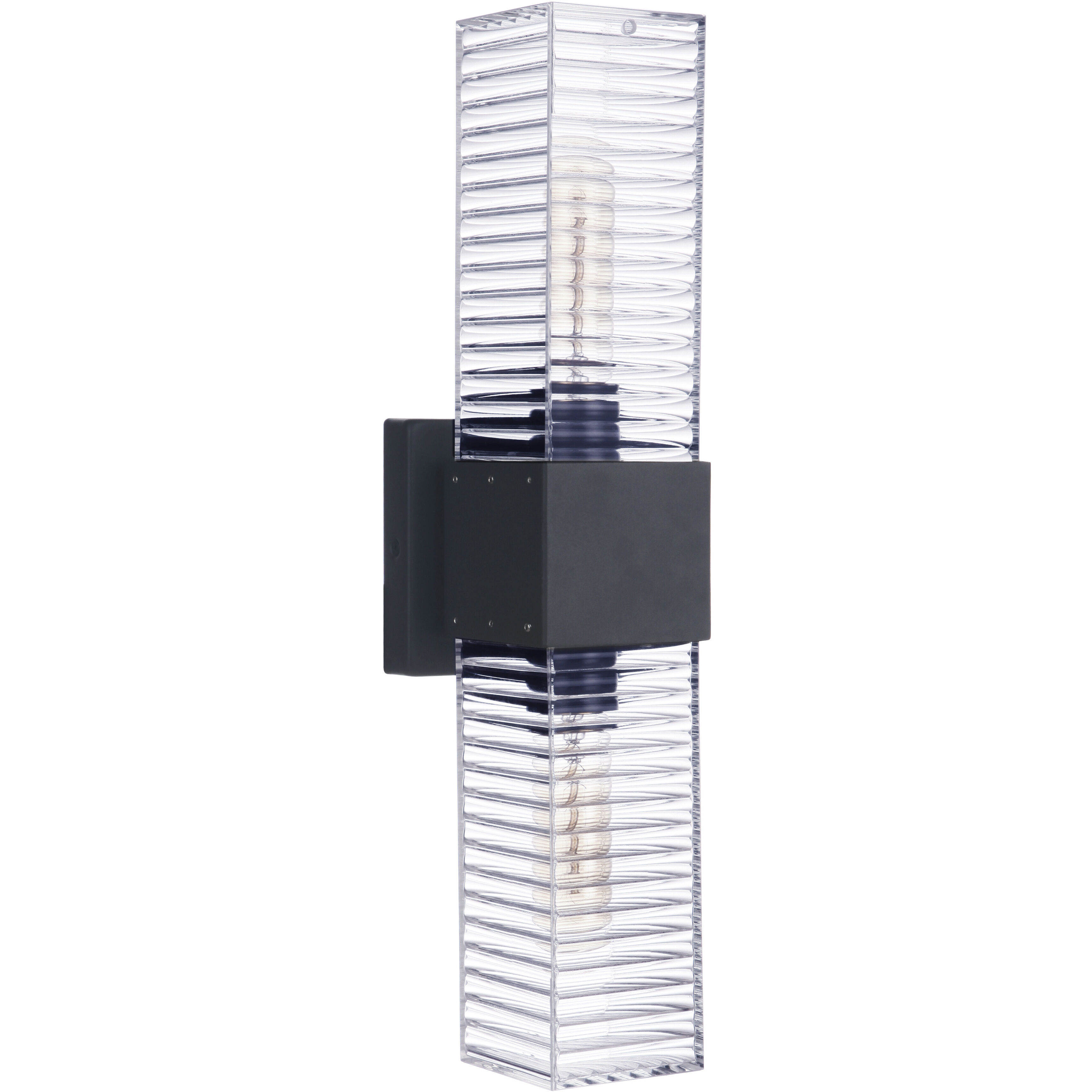 Ridge 2 Light 18 inch Midnight Outdoor Wall Sconce