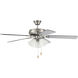 Decorator's Choice 52 inch Brushed Polished Nickel with Brushed Nickel Blades Contractor Fan